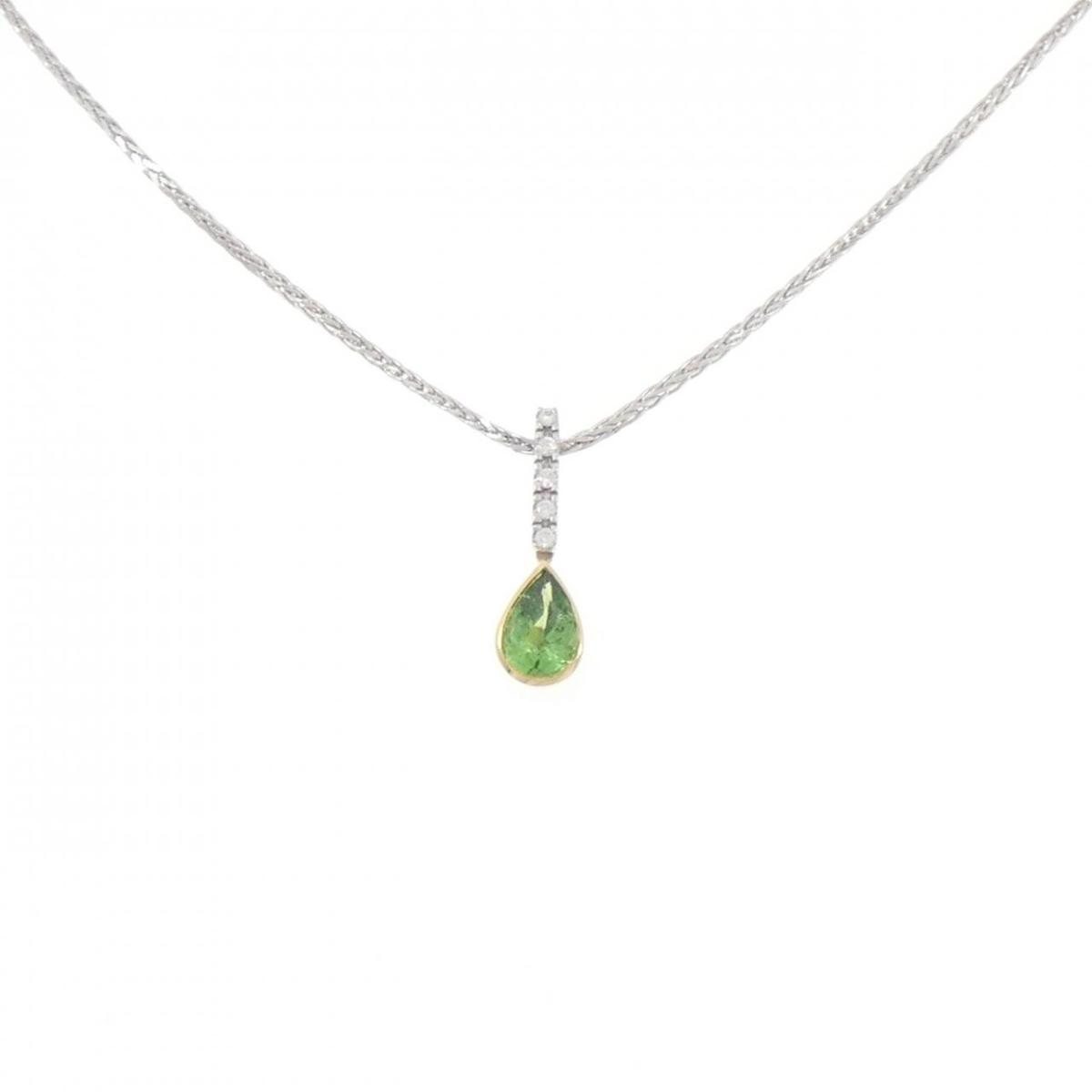 K18WG/K18YG グリーンガーネット ネックレス 0.82CT【中古】|KOMEHYO ONLINESTORE 店
