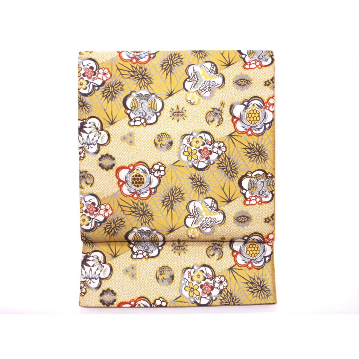 【未当て嵌める品】袋帯 紹巴紅型【中古】