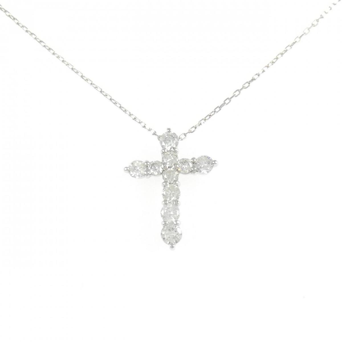 PT900/PT850 クロス ダイヤモンド ネックレス 1.01CT【中古】|KOMEHYO ONLINESTORE 店