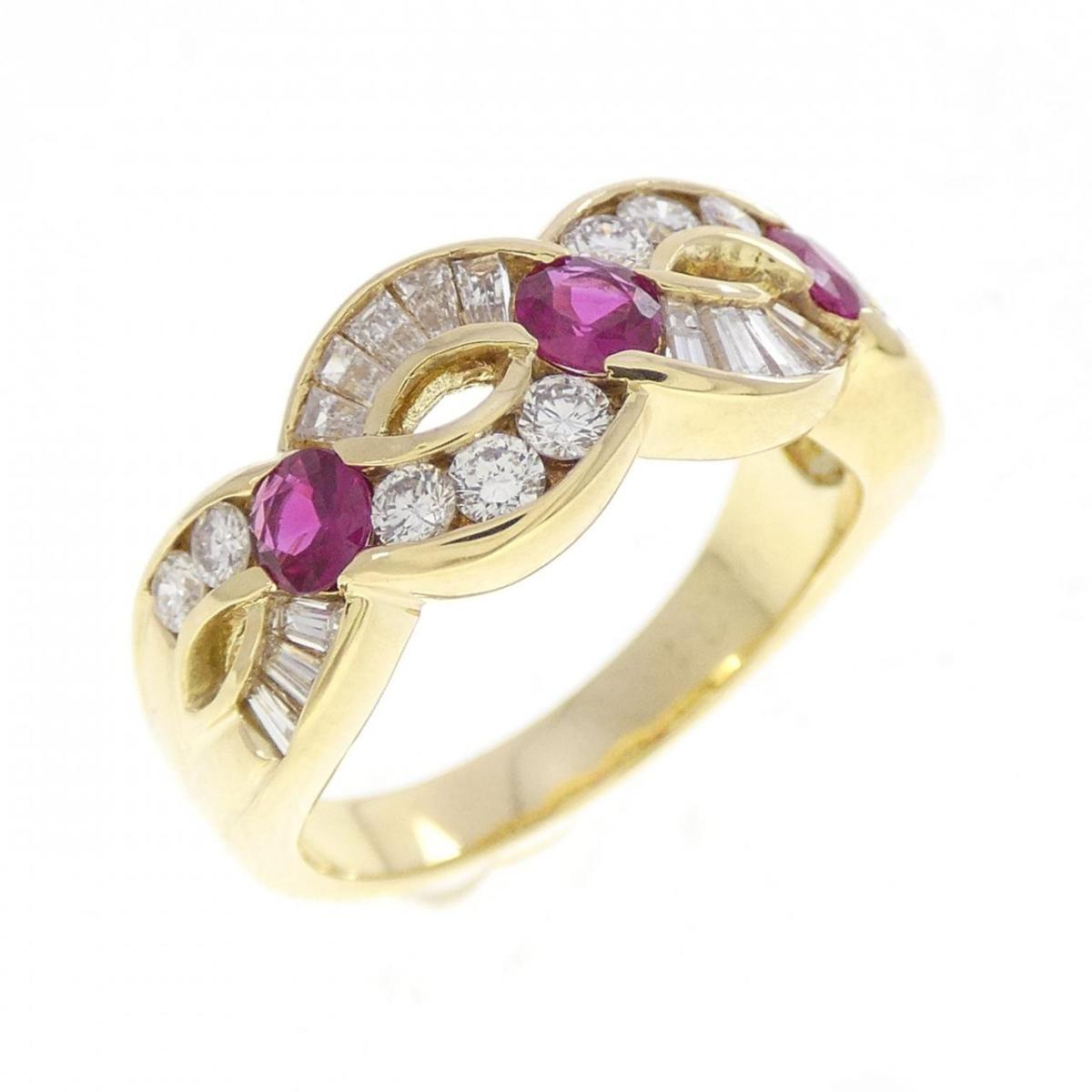 K18YG ルビー リング 0.41CT【中古】｜KOMEHYO ONLINESTORE 店