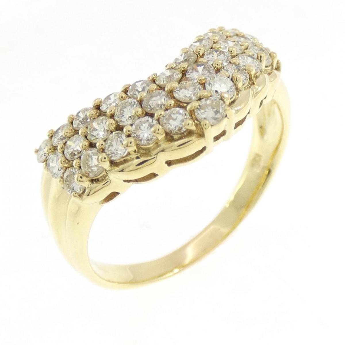 K18YG パヴェ ダイヤモンド リング 1.00CT【中古】|KOMEHYO ONLINESTORE 店