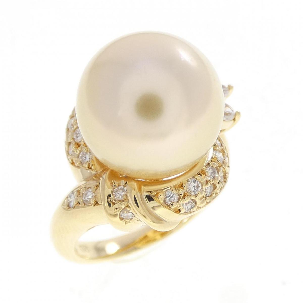 K18YG 白蝶パール リング 11.7mm【中古】｜KOMEHYO ONLINESTORE 店