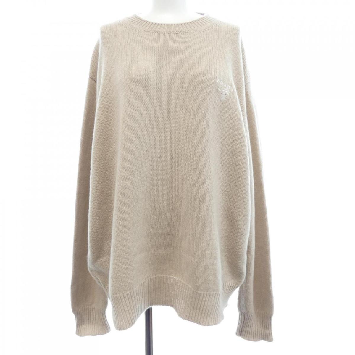 プラダ PRADA カシミール 労働者の一団素っ首 スウェーター P24R1A S221 102N 編み物【中古】