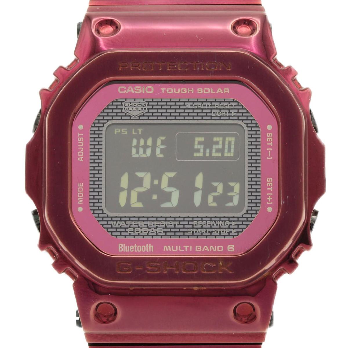 カシオ G-SHOCK 電磁波時辰儀 GMW-B5000RD-4JF SS ソーラークォーツ【中古】