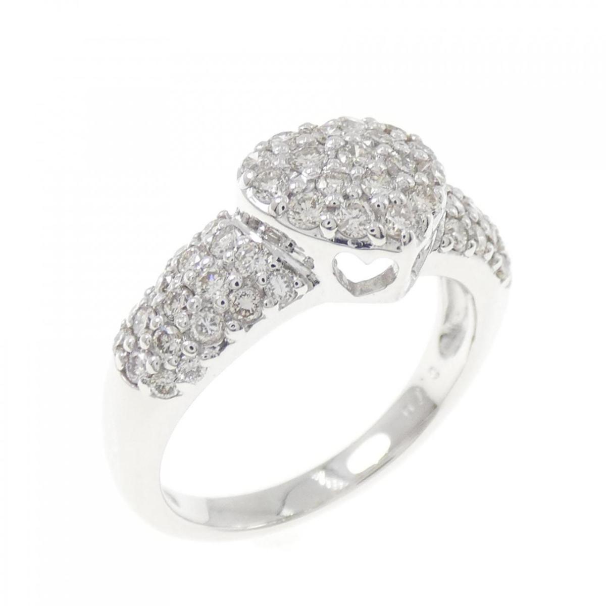 K18WG ハート ダイヤモンド リング 0.70CT【中古】｜KOMEHYO ONLINESTORE 店