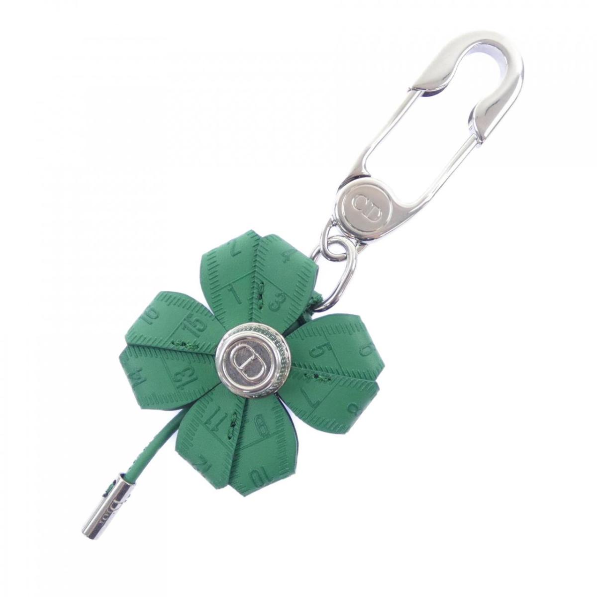 クリスチャンディオール DIOR クローバーキーホルダー 2BCKH619GTR KEY HOLDER【中古】
