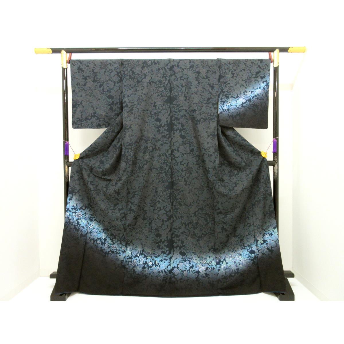 【未当て嵌める品】短い訪問着 友禅産業 身幅３Ｌ寸【中古】
