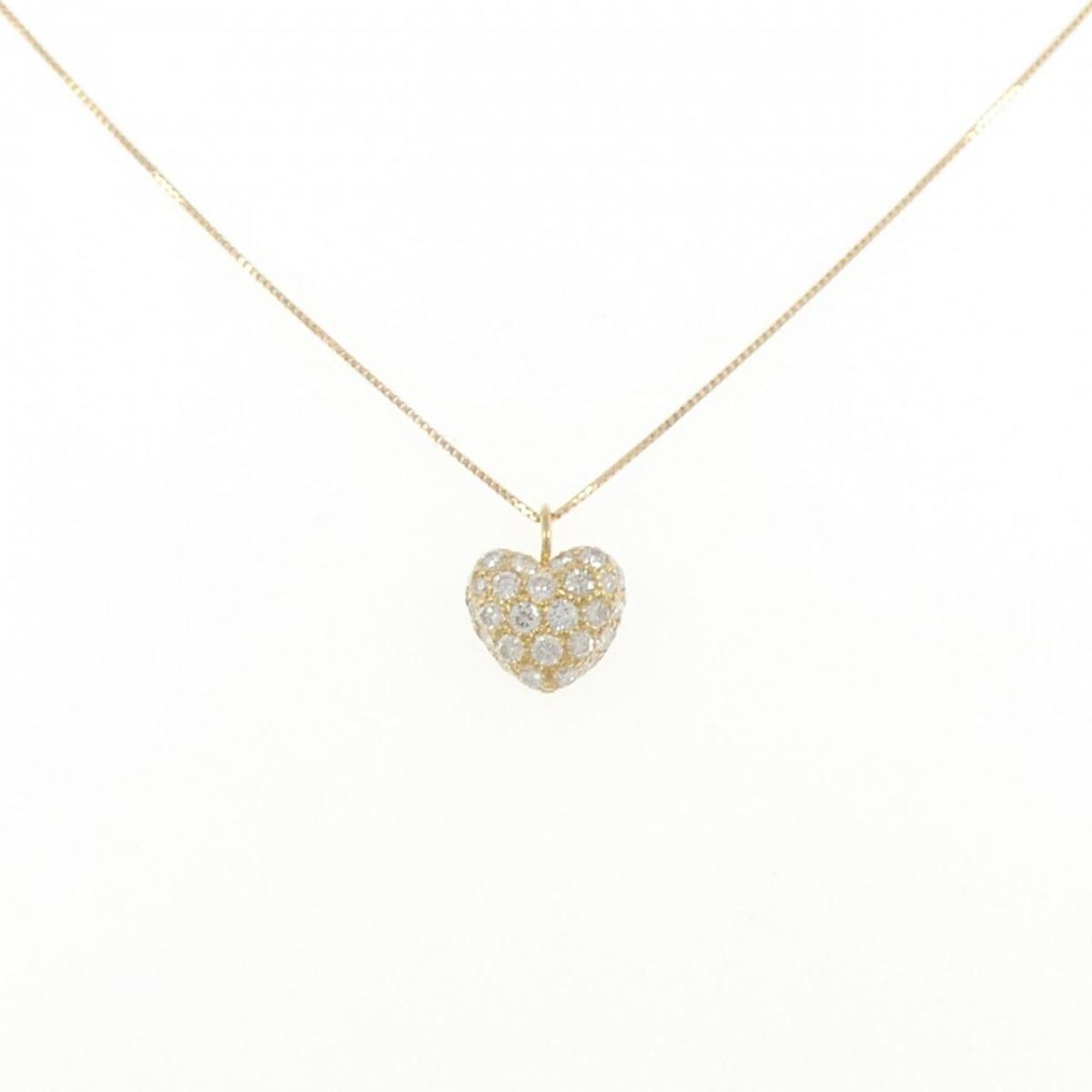 K18YG ハート ダイヤモンド ネックレス 0.50CT【中古】|KOMEHYO ONLINESTORE 店