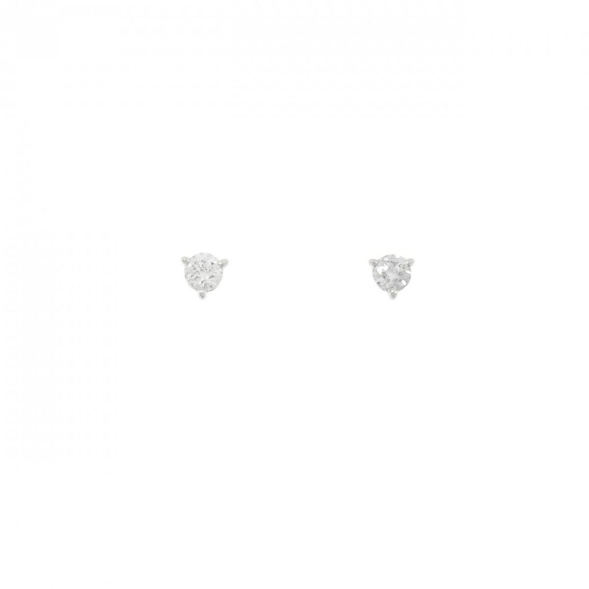 PT900 ソリティア ダイヤモンド ピアス 0.20CT【中古】|KOMEHYO ONLINESTORE 店