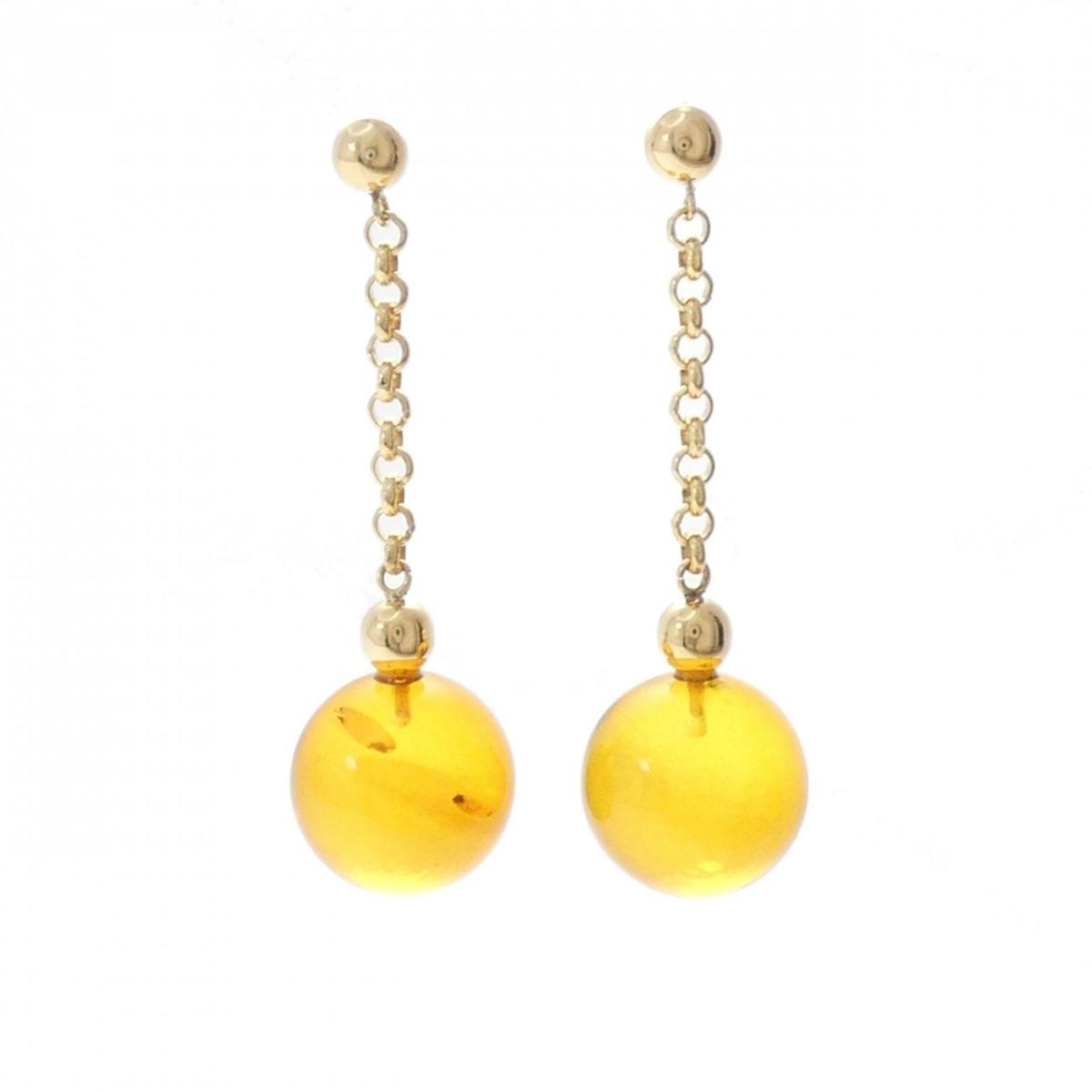 K18YG 琥珀 ピアス【中古】｜KOMEHYO ONLINESTORE 店