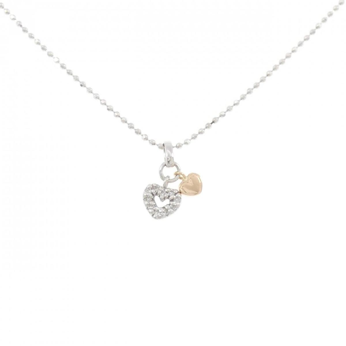 K18WG/K18PG ハート ダイヤモンド ネックレス【中古】｜KOMEHYO ONLINESTORE 店