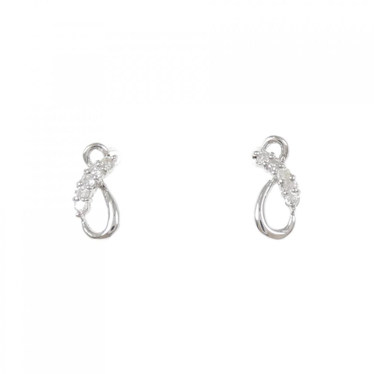 PT900 ダイヤモンド ピアス 0.10CT【中古】｜KOMEHYO ONLINESTORE 店 22,338円