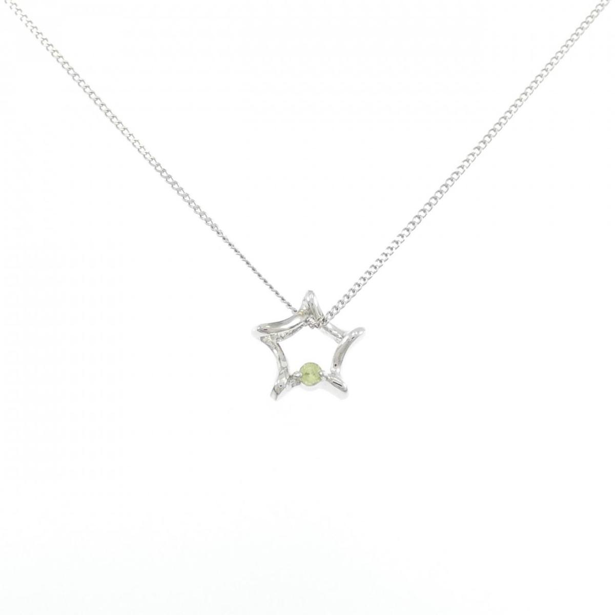 K14WG/PT850 スター ペリドット ネックレス【中古】｜KOMEHYO ONLINESTORE 店