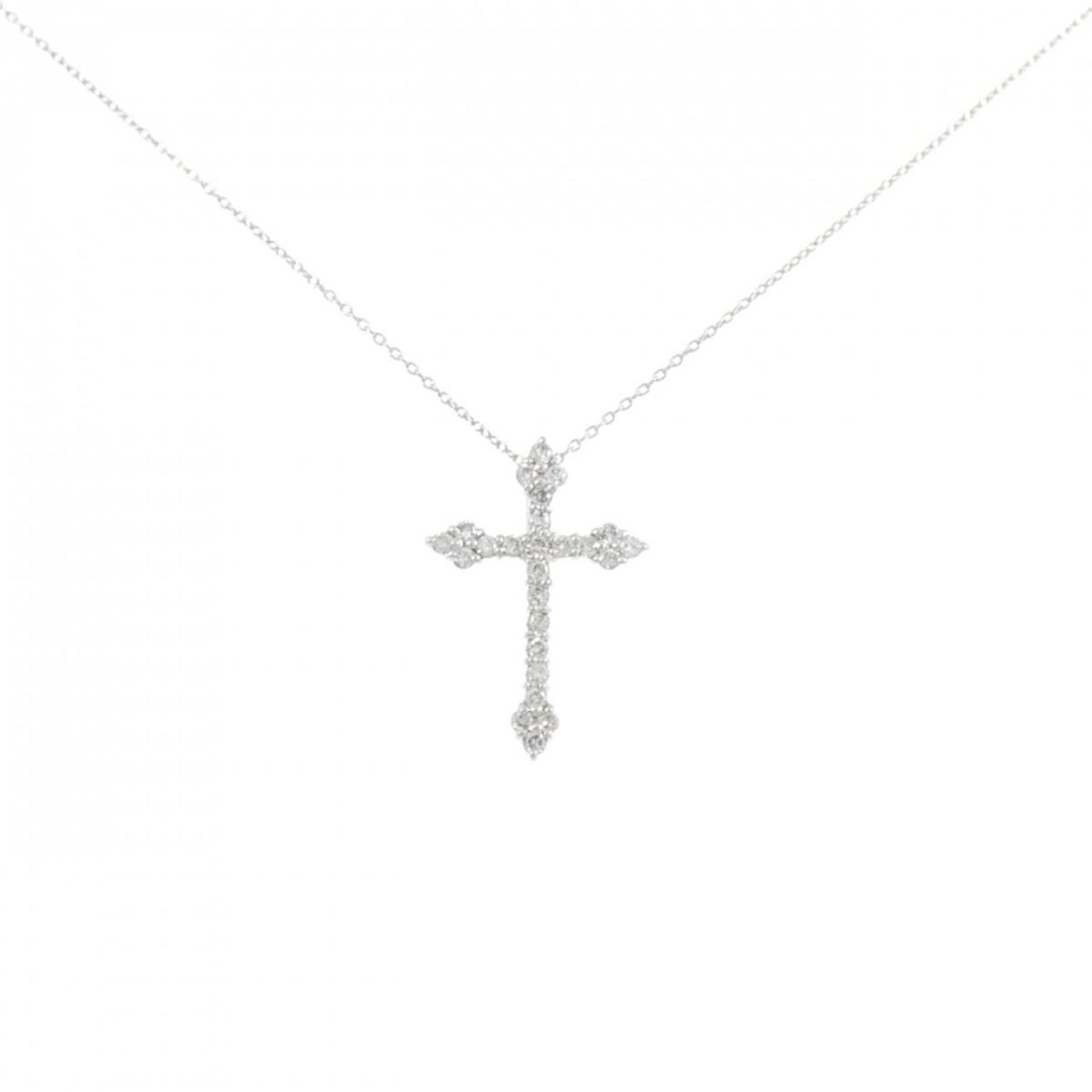 PT900/PT850 クロス ダイヤモンド ネックレス 0.50CT【中古】｜KOMEHYO ONLINESTORE 店