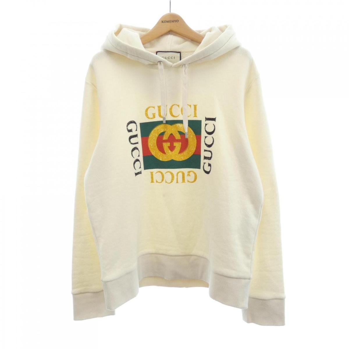 グッチ GUCCI GUCCIロゴオーバーサイズスウェットシャツ 454585-X5J57 パーカー【中古】