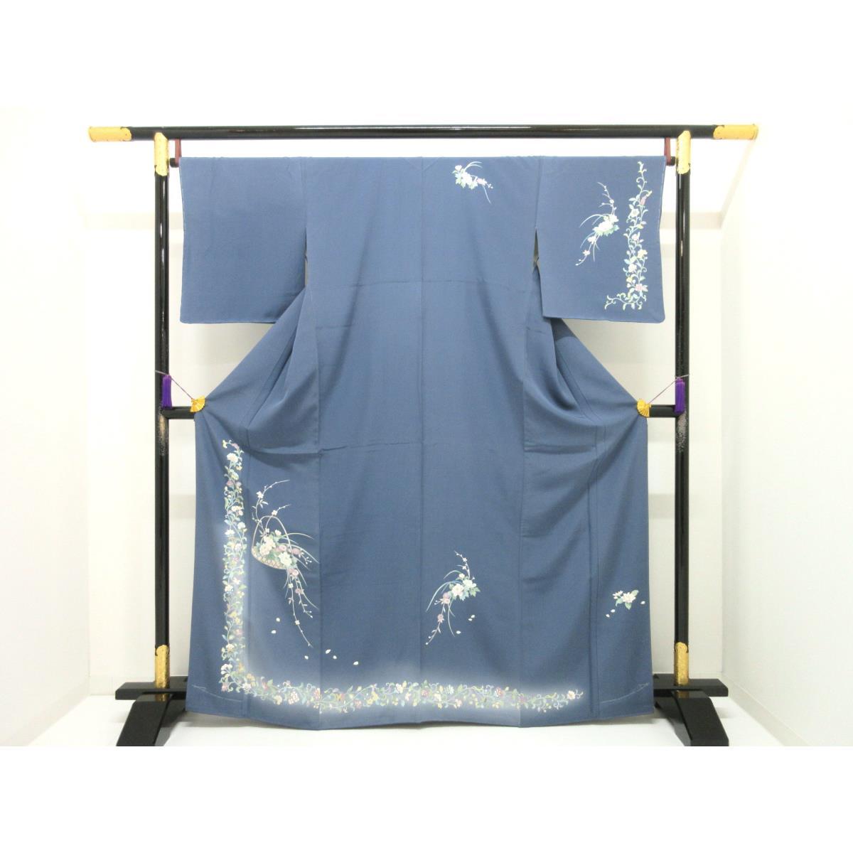 【未当て嵌める品】短い訪問着 友禅工業ボカシ染【中古】