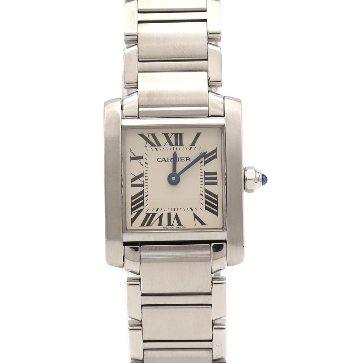 カルティエ タンクフランセーズSM W51008Q3 SS 石英【中古】