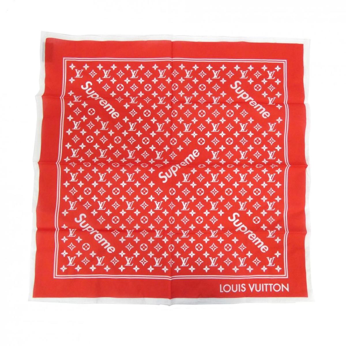 ルイヴィトン (SUPREME) モノグラム バンダナ MP1888 えり巻き【中古】