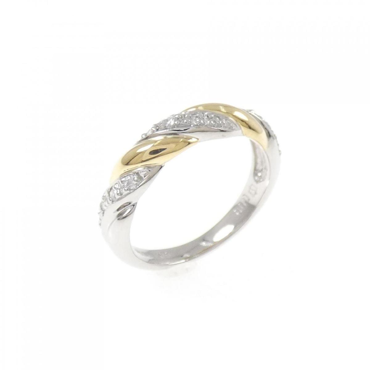 PT900/K18YG ダイヤモンド ピンキー リング 0.08CT【中古】｜KOMEHYO ONLINESTORE 店