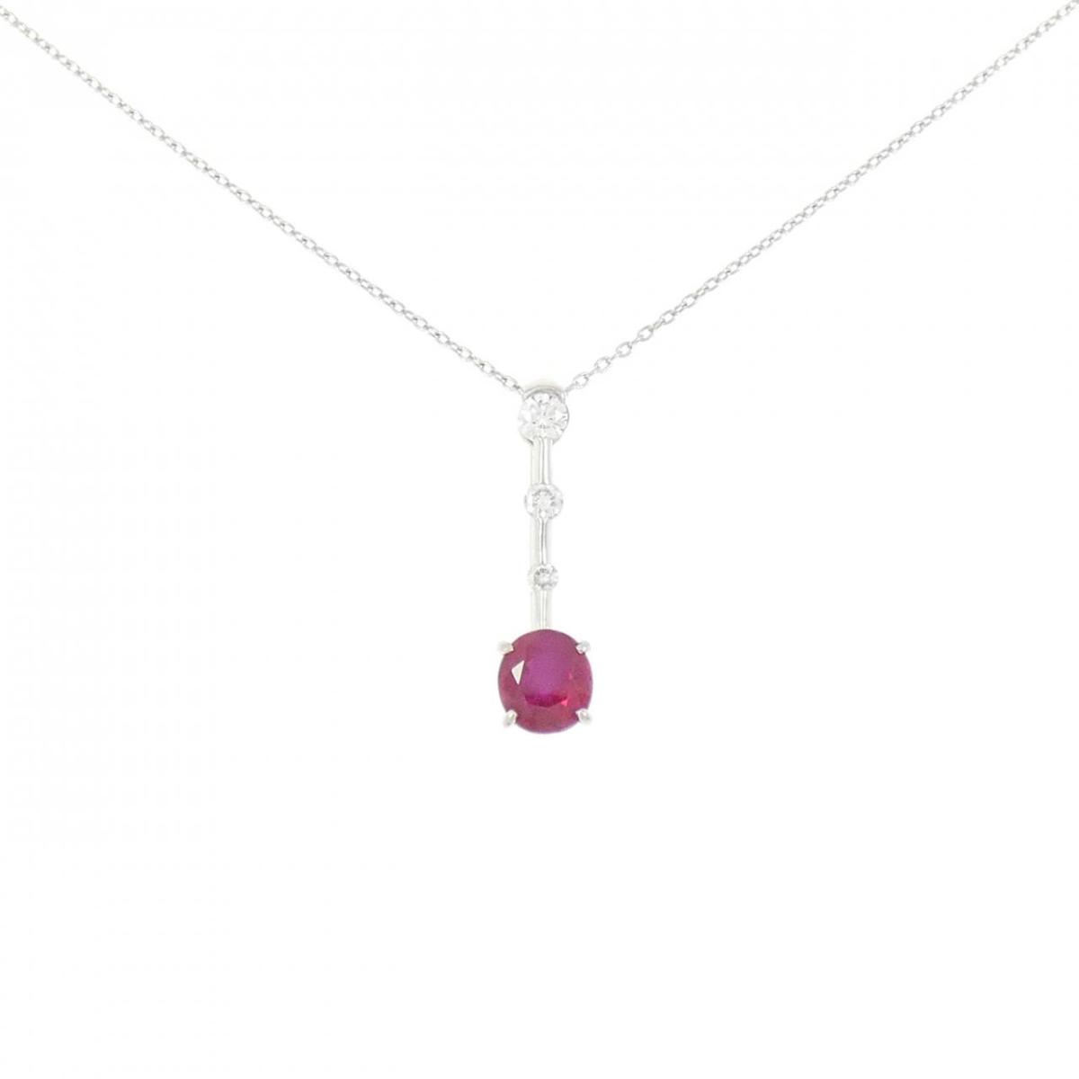 PT900/PT850 ルビー ネックレス 1.33CT【中古】｜KOMEHYO ONLINESTORE 店