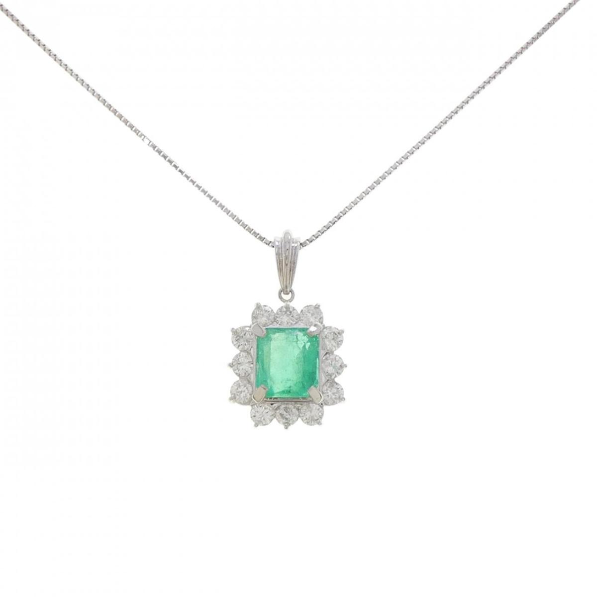 PT900/PT850 エメラルド ネックレス 2.06CT【中古】｜KOMEHYO ONLINESTORE 店