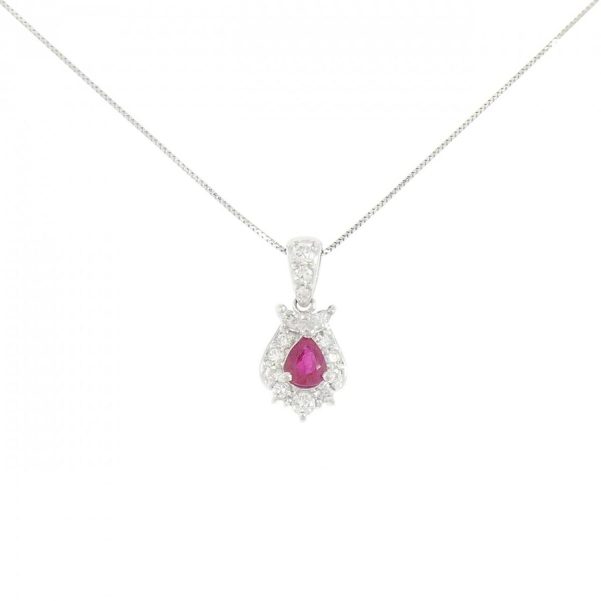 PT900/PT850 ルビー ネックレス 0.52CT【中古】｜KOMEHYO ONLINESTORE 店