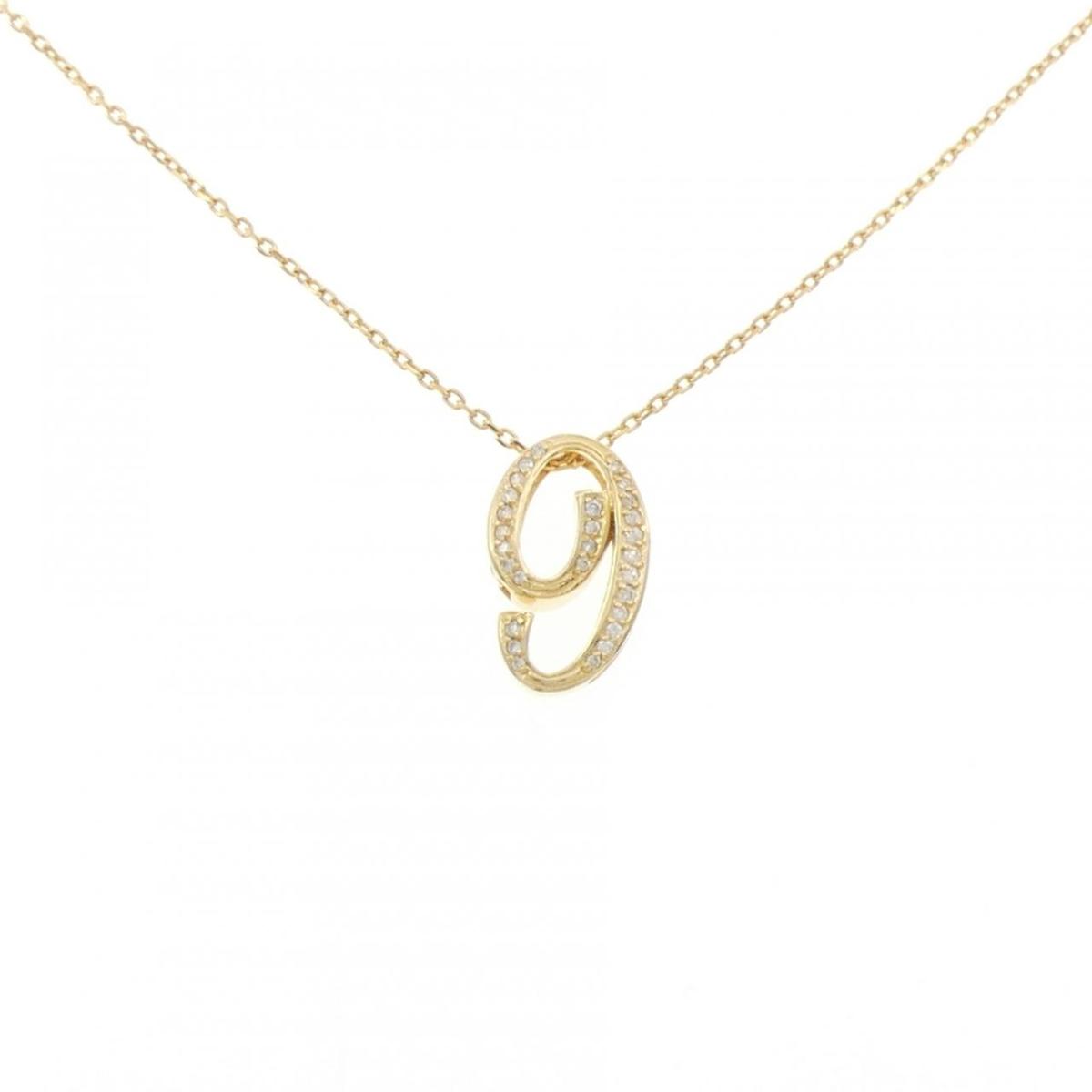 K18YG ナンバー9 ダイヤモンド ネックレス 0.17CT【中古】｜KOMEHYO ONLINESTORE 店