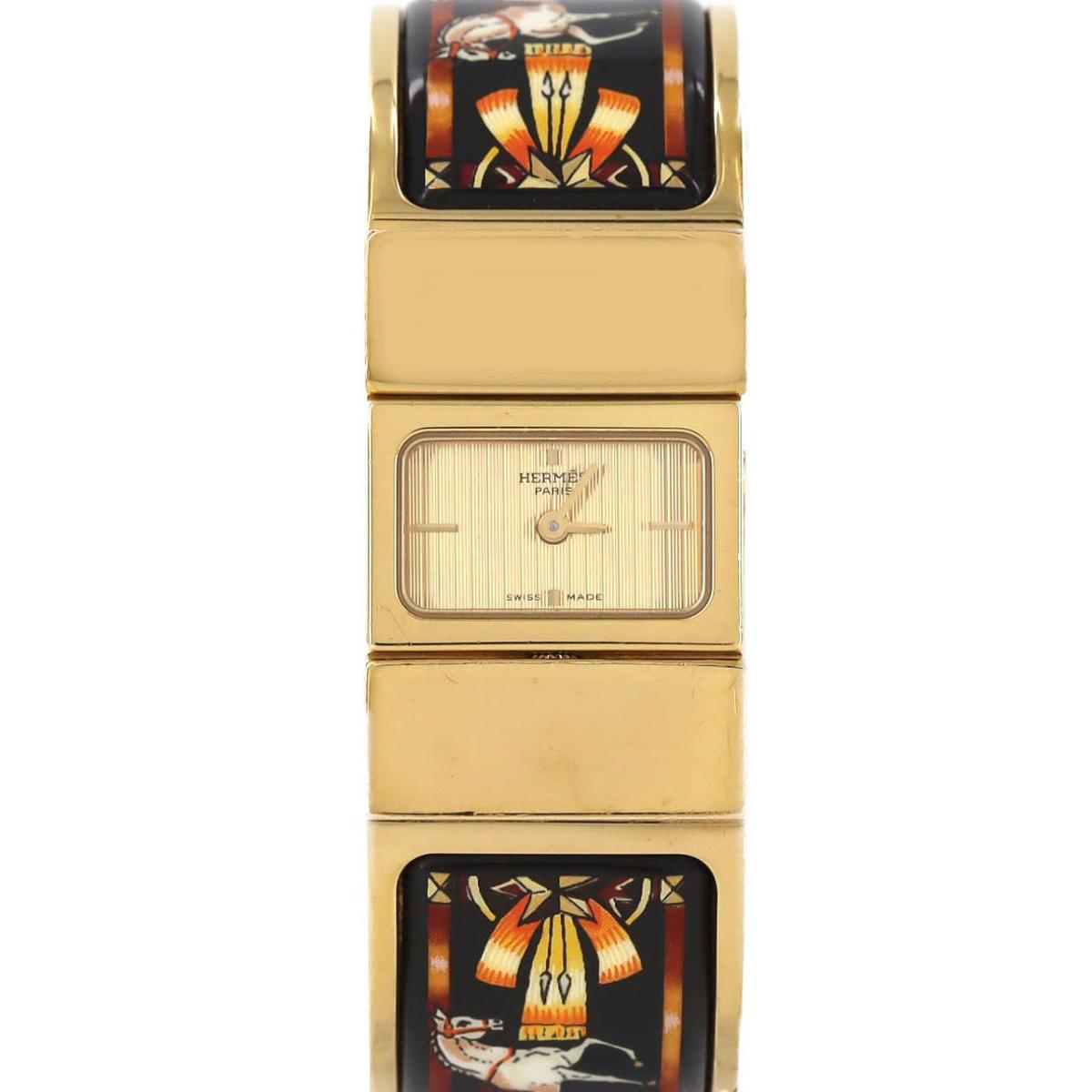 【否検査と修理引きもどす通貨価値】エルメス ロケエナメル GP LO1.201 GP 石英【中古】