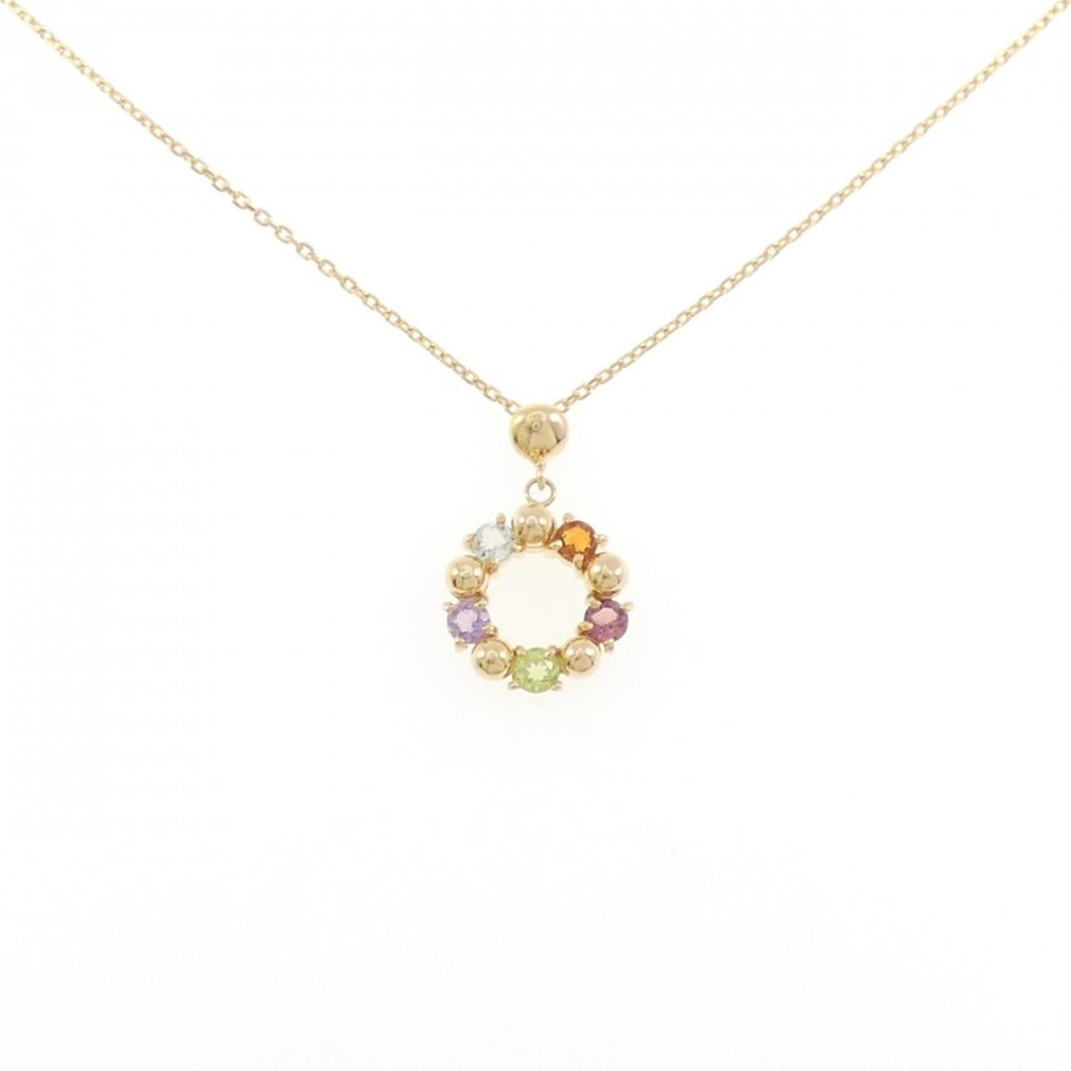 K18YG カラーストーン ネックレス【中古】|KOMEHYO ONLINESTORE 店