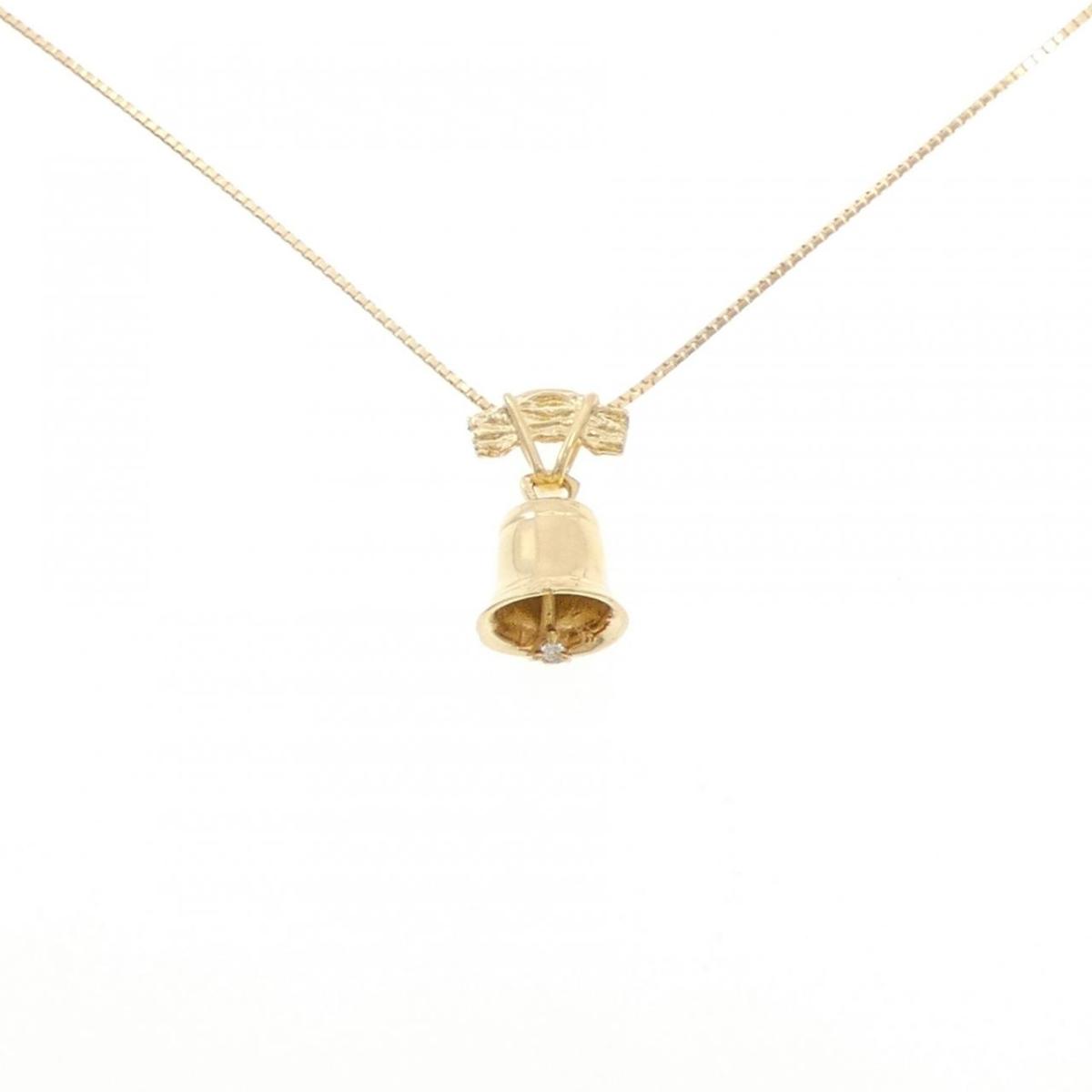 K18YG ベル ダイヤモンド ネックレス 0.01CT【中古】｜KOMEHYO ONLINESTORE 店