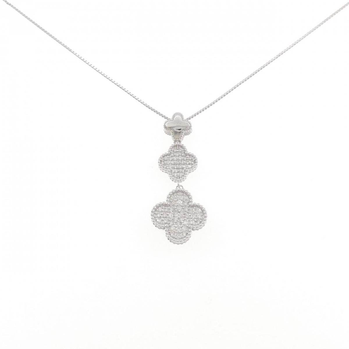 K18WG パヴェ ダイヤモンド ネックレス 0.40CT【中古】｜KOMEHYO ONLINESTORE 店