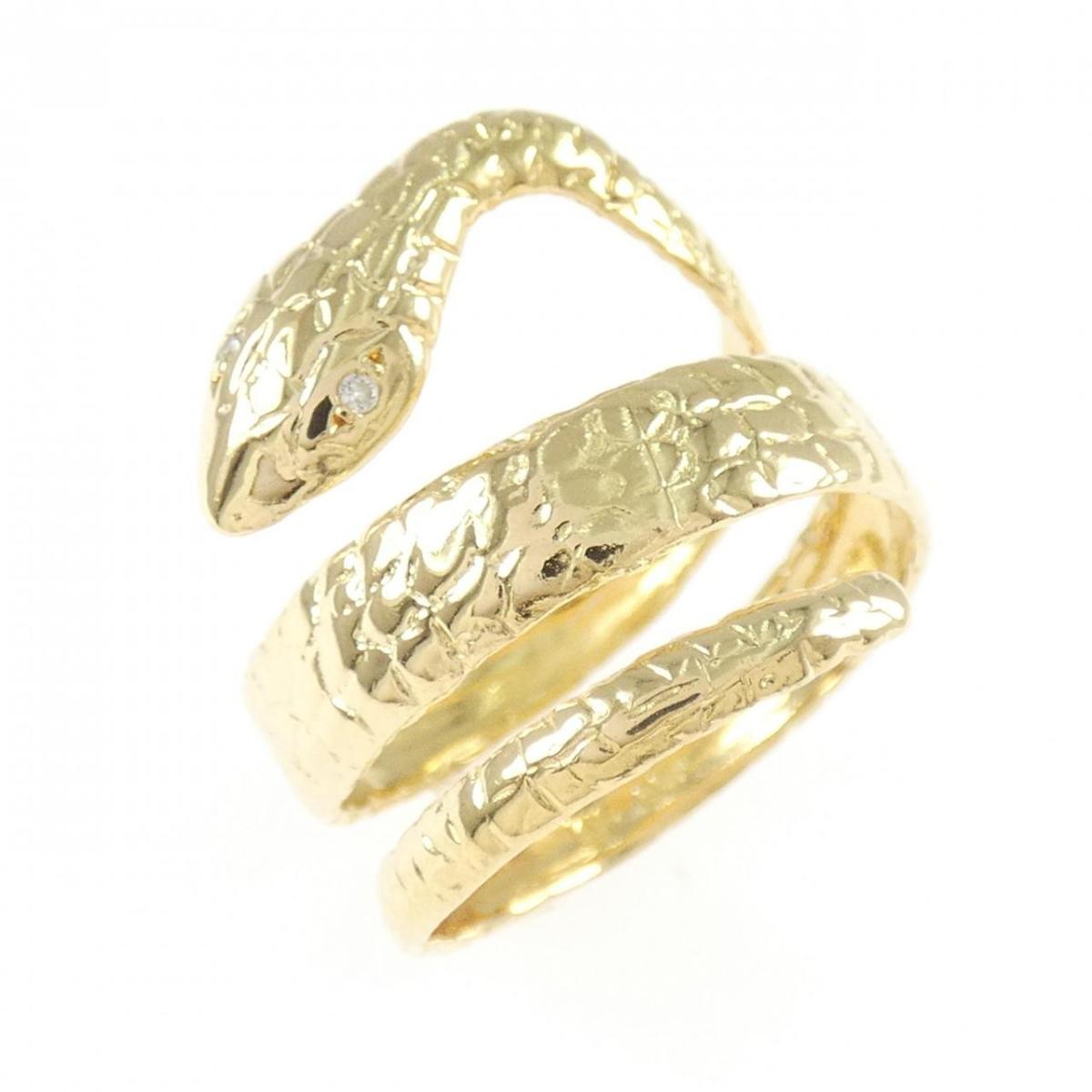 K18YG スネーク ダイヤモンド リング 0.01CT【中古】｜KOMEHYO ONLINESTORE 店 100,300円