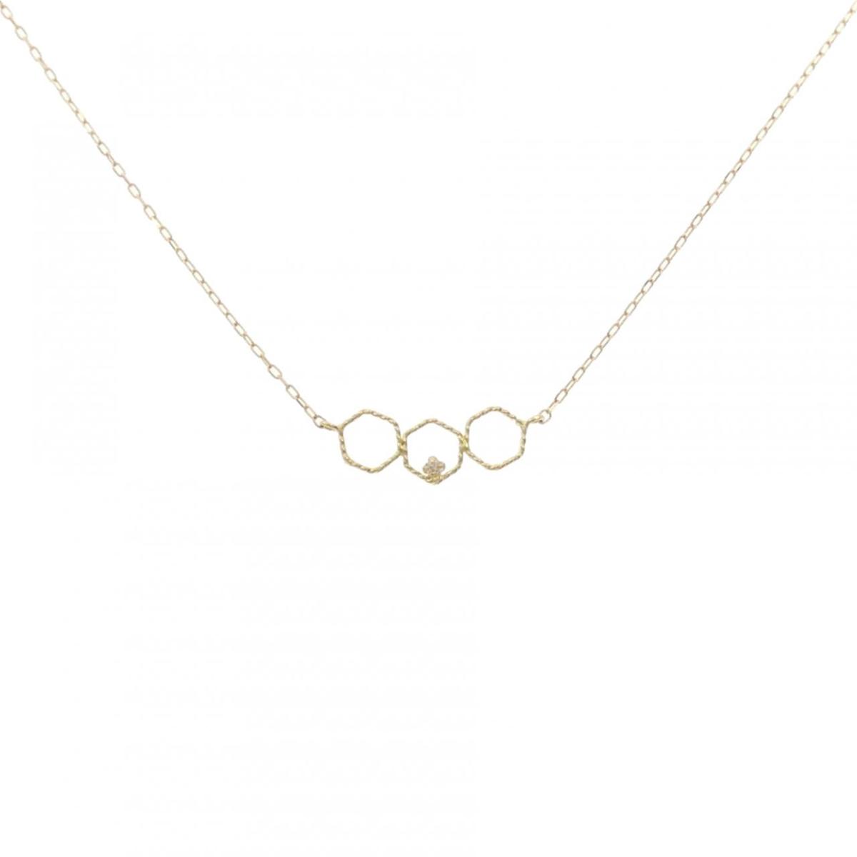 K18YG ダイヤモンド ネックレス 0.01CT【中古】｜KOMEHYO ONLINESTORE 店 28,178円