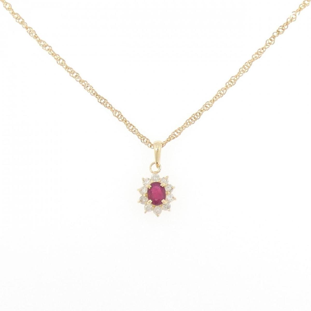 K18YG ルビー ネックレス 0.38CT【中古】|KOMEHYO ONLINESTORE 店