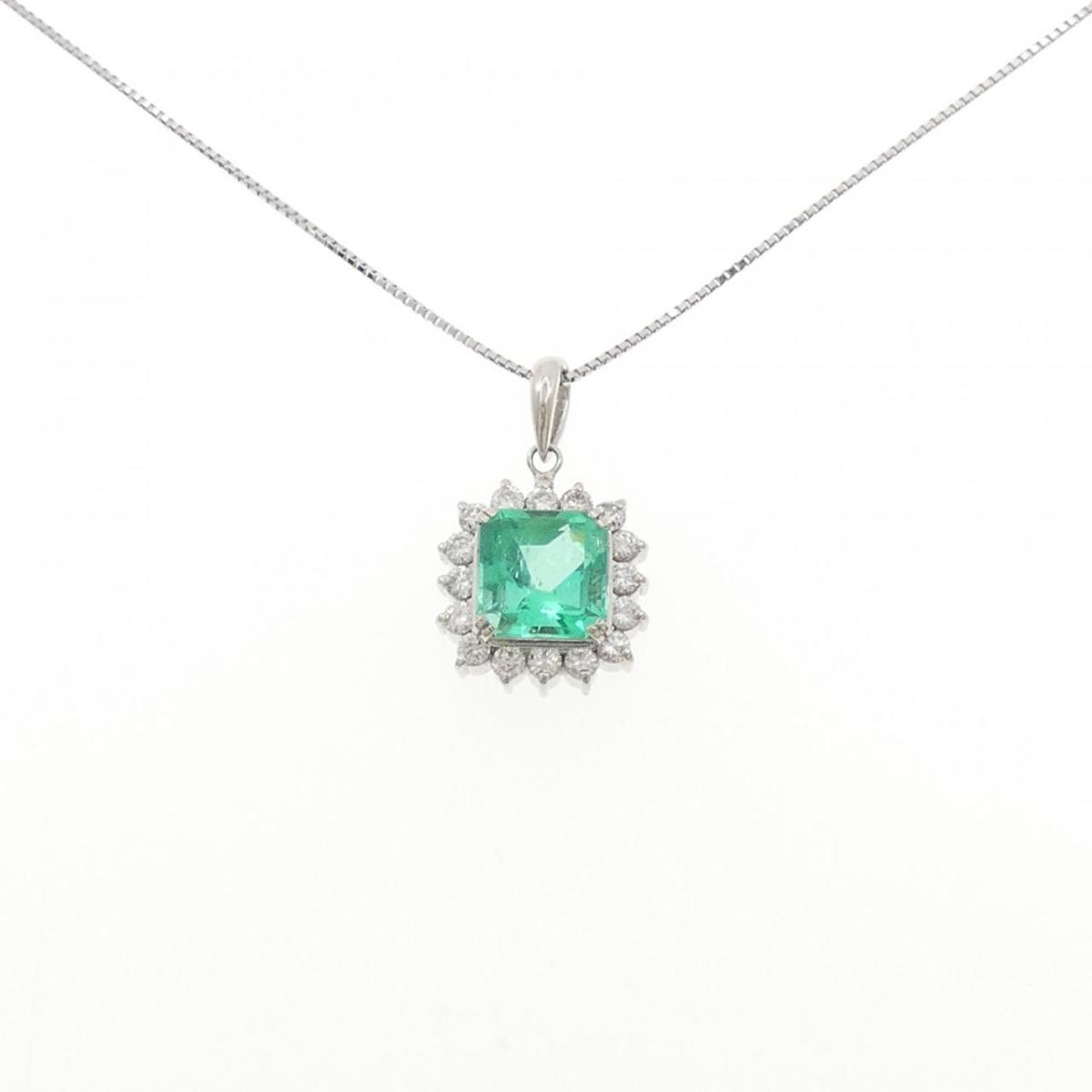 PT900/PT850 エメラルド ネックレス 2.10CT【中古】｜KOMEHYO ONLINESTORE 店