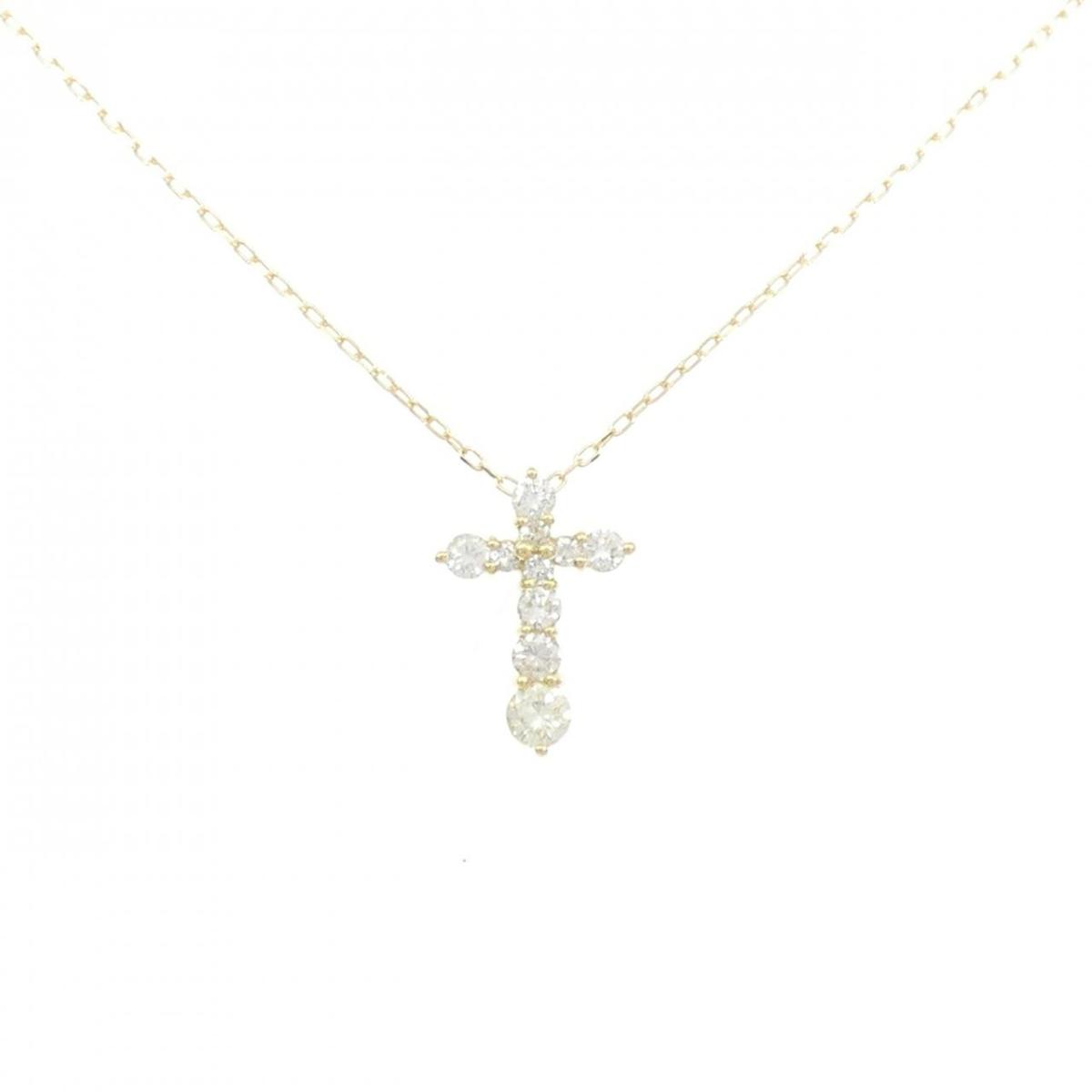 K18YG クロス ダイヤモンド ネックレス 0.51CT【中古】|KOMEHYO ONLINESTORE 店