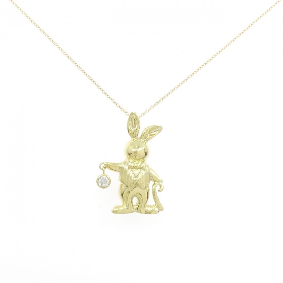 K18YG ラビット ダイヤモンド ネックレス 0.09CT【中古】|KOMEHYO ONLINESTORE 店
