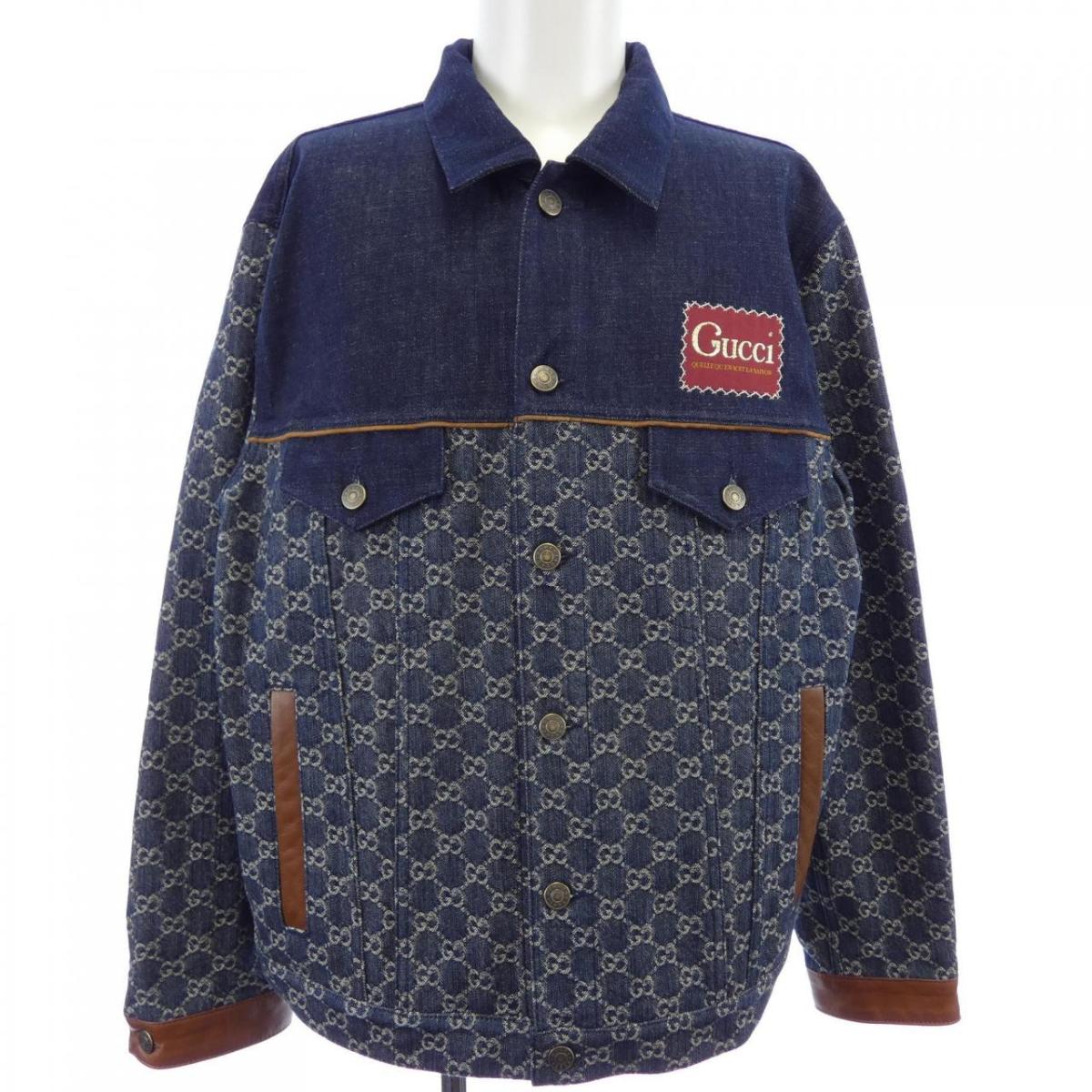 グッチ GUCCI ウォッシュド オーガニックデニム 上衣 649110 XDBIP ジーンズ上衣【中古】