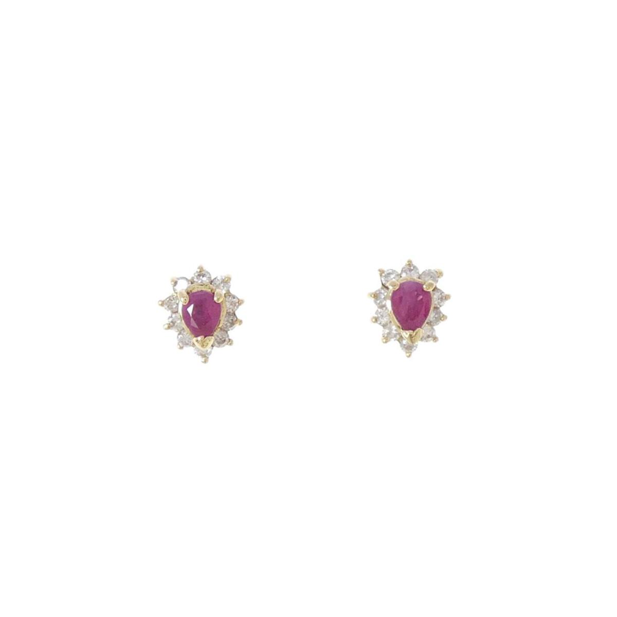 K18YG ルビー ピアス 0.28CT【中古】|KOMEHYO ONLINESTORE 店