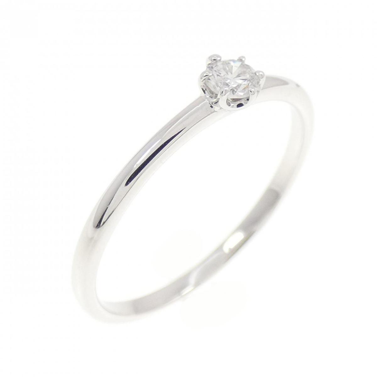 K10WG ソリティア ダイヤモンド リング 0.10CT【中古】｜KOMEHYO ONLINESTORE 店