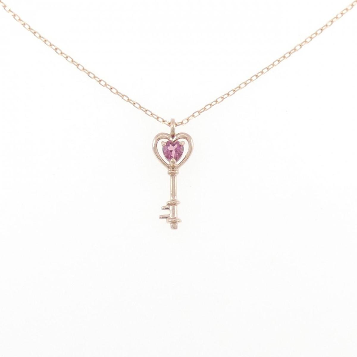 K10PG キー×ハート トルマリン ネックレス【中古】|KOMEHYO ONLINESTORE 店
