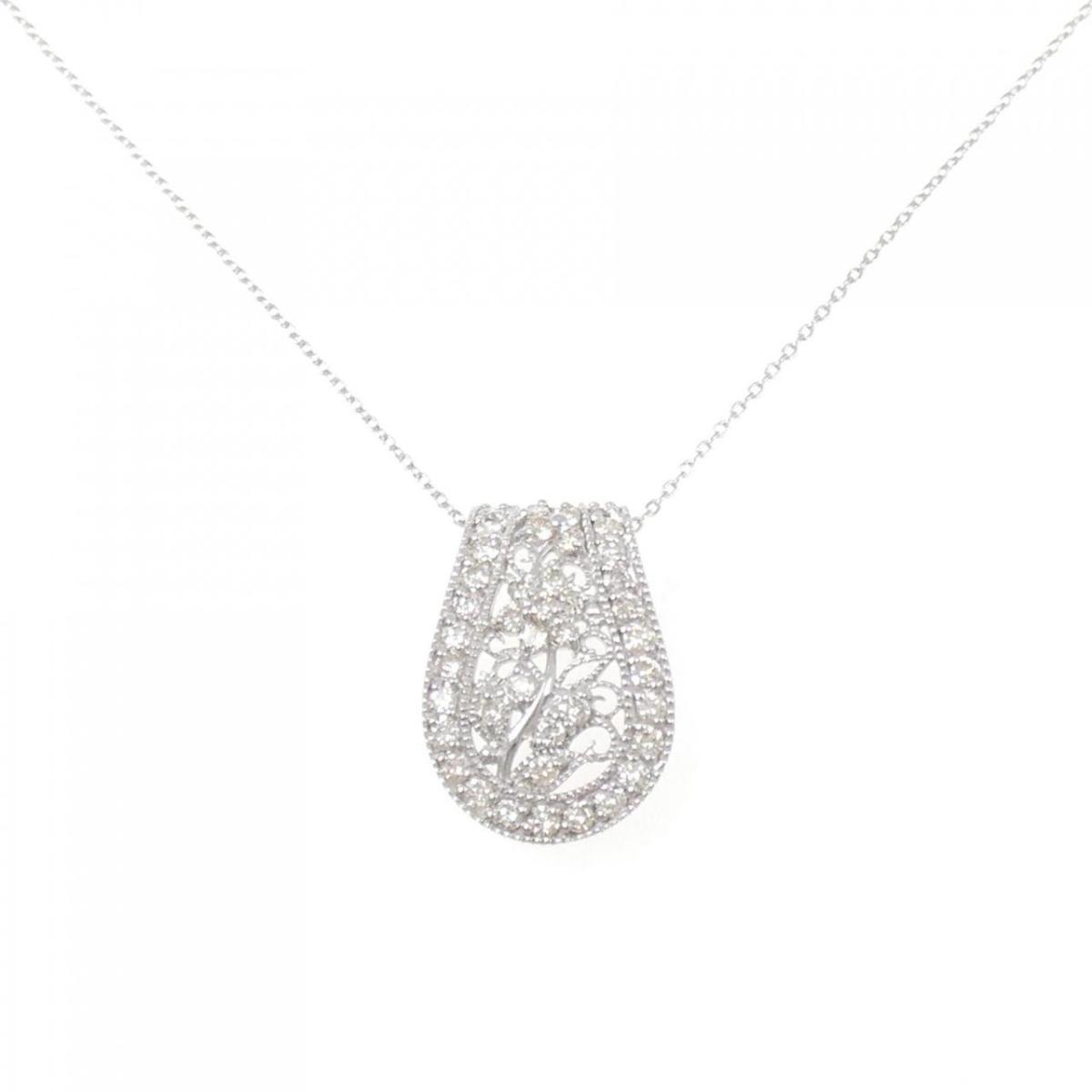 K18WG ダイヤモンド ネックレス 1.00CT【中古】|KOMEHYO ONLINESTORE 店