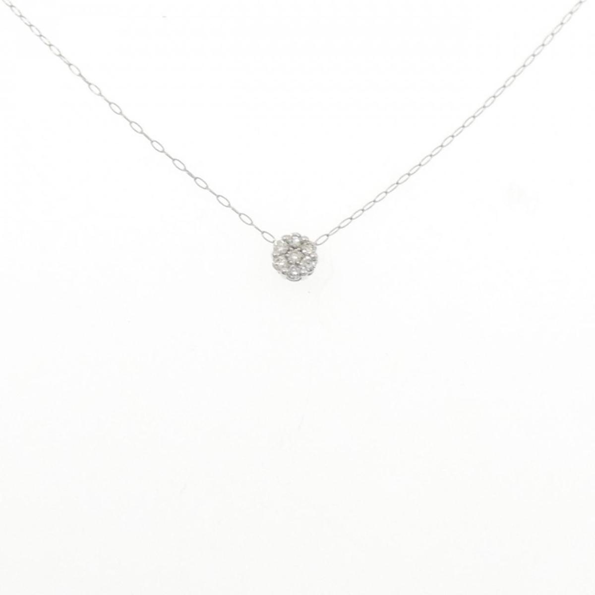 PT900/PT850 フラワー ダイヤモンド ネックレス 0.10CT【中古】｜KOMEHYO ONLINESTORE 店