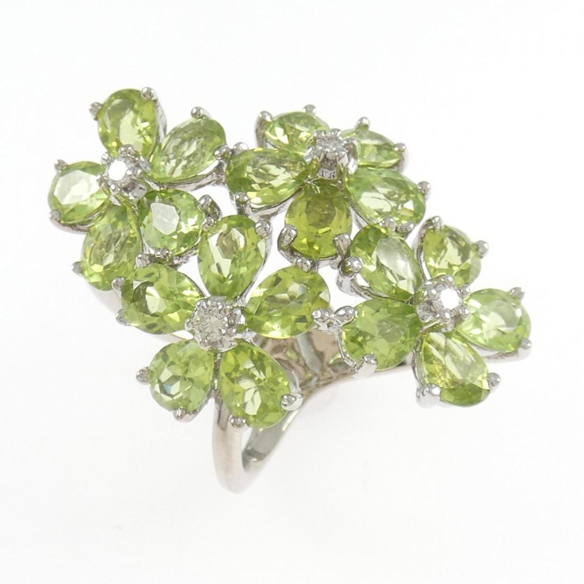750WG フラワー ペリドット リング 10.40CT【中古】|KOMEHYO ONLINESTORE 店