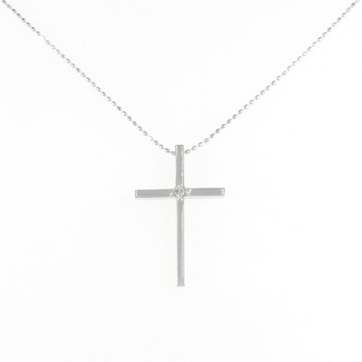 K18WG クロス ダイヤモンド ネックレス 0.03CT【中古】|KOMEHYO ONLINESTORE 店