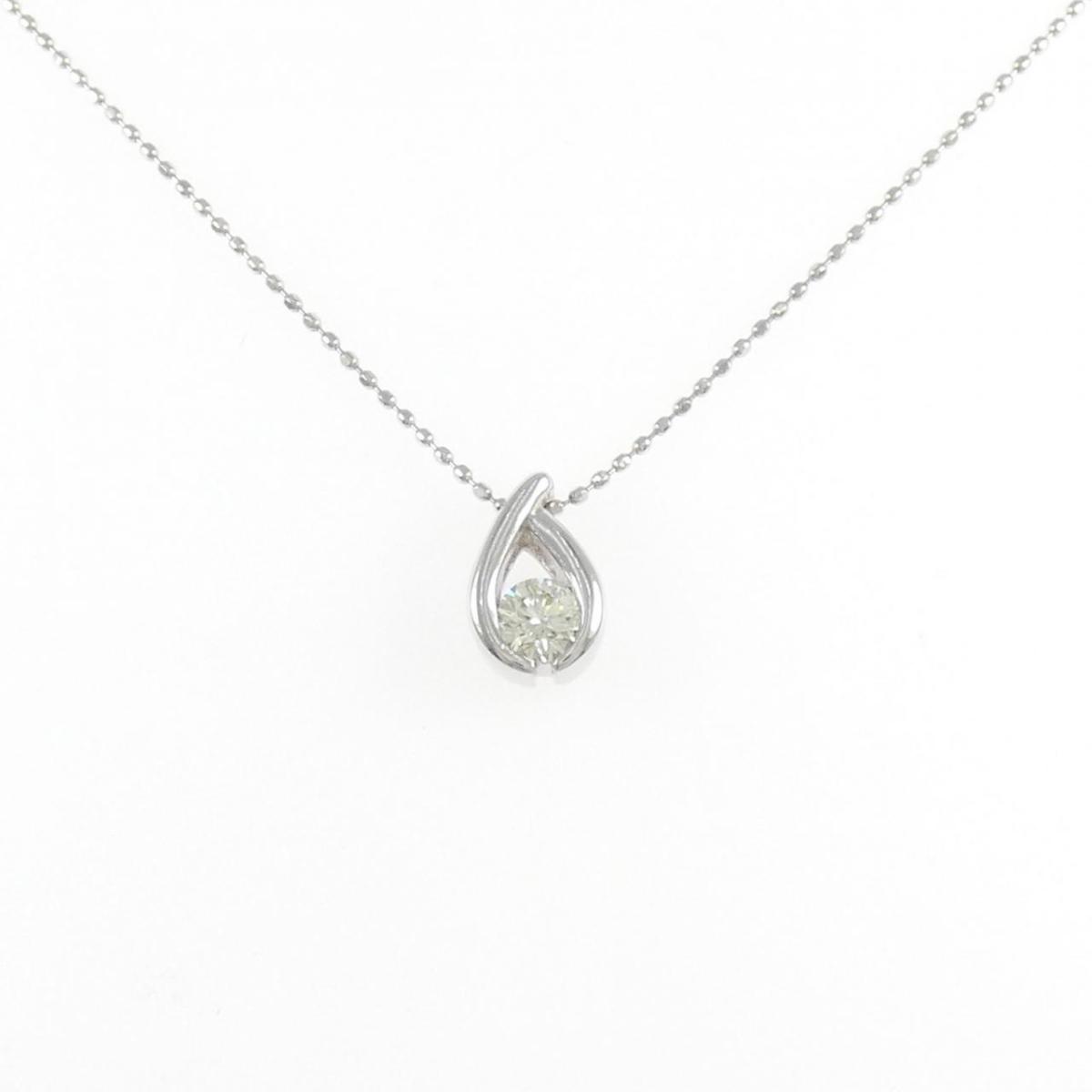 K18WG ソリティア ダイヤモンド ネックレス 0.216CT【中古】|KOMEHYO ONLINESTORE 店