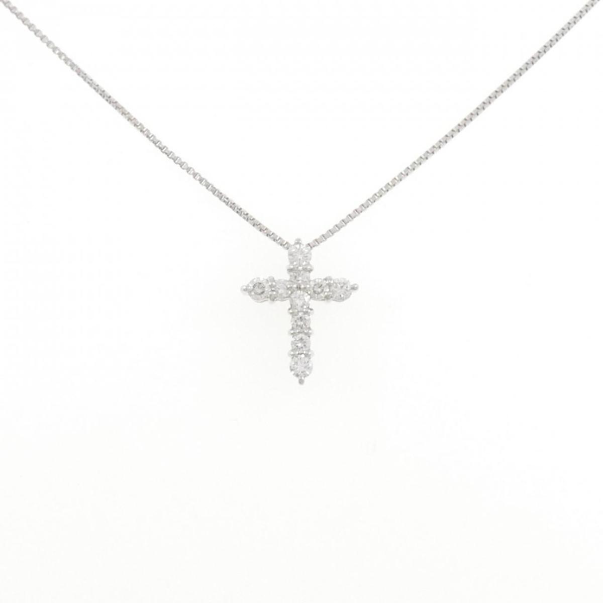 PT900/PT850 クロス ダイヤモンド ネックレス 0.30CT【中古】｜KOMEHYO ONLINESTORE 店