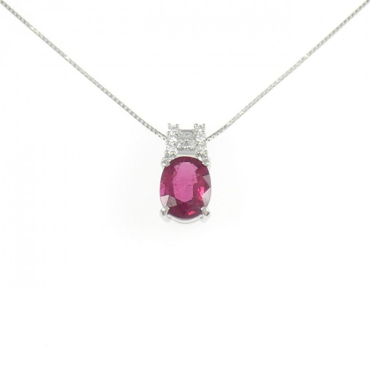 PT900/PT850 ルベライトトルマリン ネックレス 2.41CT【中古】｜KOMEHYO ONLINESTORE 店