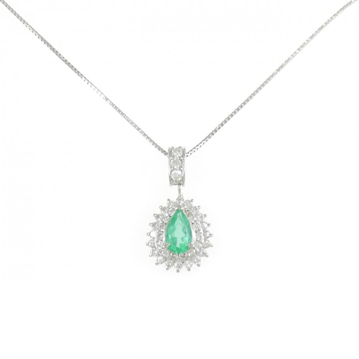 PT900/PT850 エメラルド ネックレス 0.52CT【中古】|KOMEHYO ONLINESTORE 店