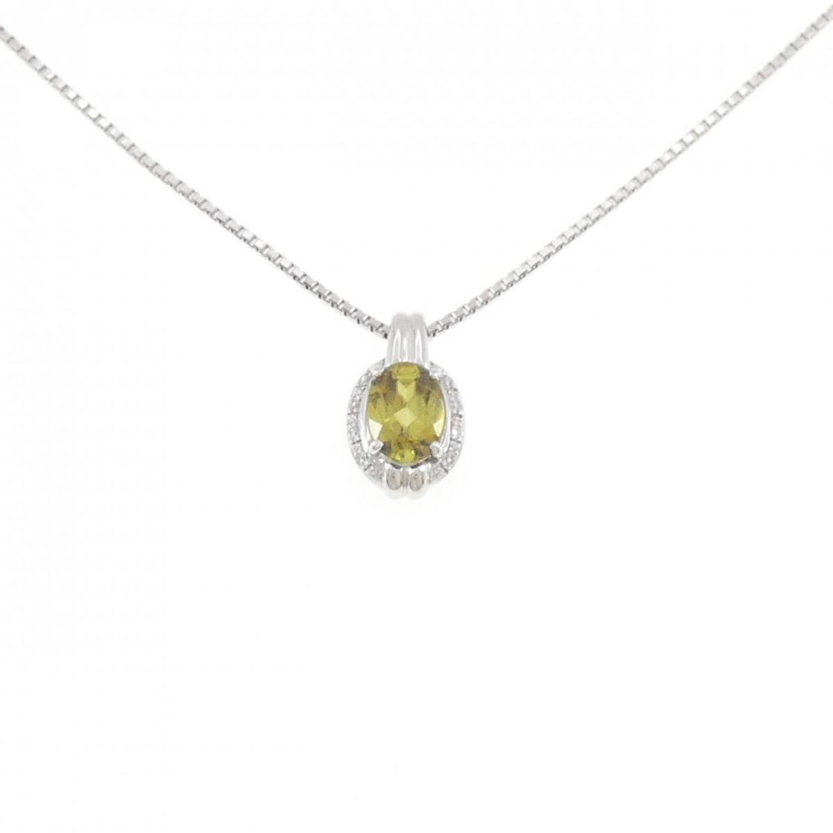 PT900/K18WG スフェーン ネックレス 1.34CT【中古】|KOMEHYO ONLINESTORE 店